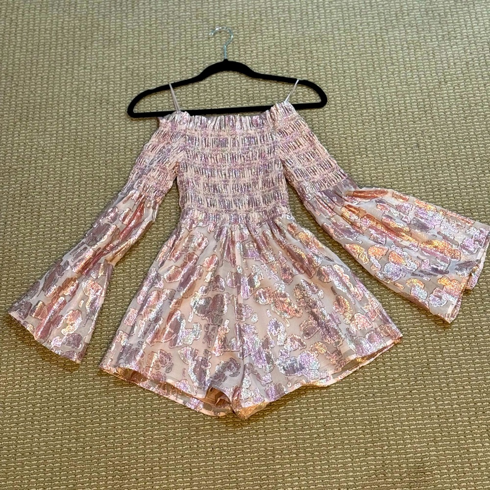 alice McCALL Metallic Romper SZ 2